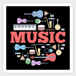 Music instruments  concept Sticker